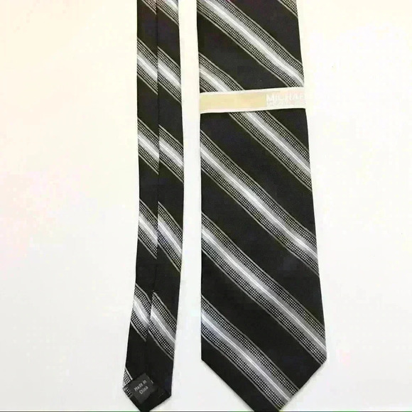 Michael Kors Navy SP Core Stripe Neck Tie - Picture 9 of 10